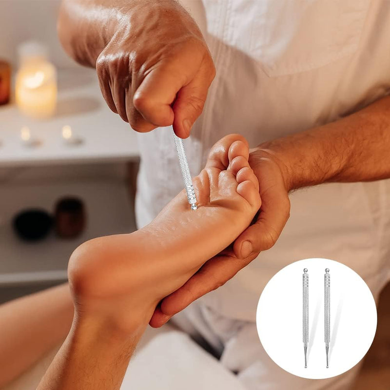 Acupuncture Pen, Acupuncture Needles, Massage Stick - 2 Pieces Acupressure Pen Accessories For Physiotherapy, Trigger Point Massager, Finger Massage Stick, Occupational Therapy Material, Length 10 Cm - NewNest Australia