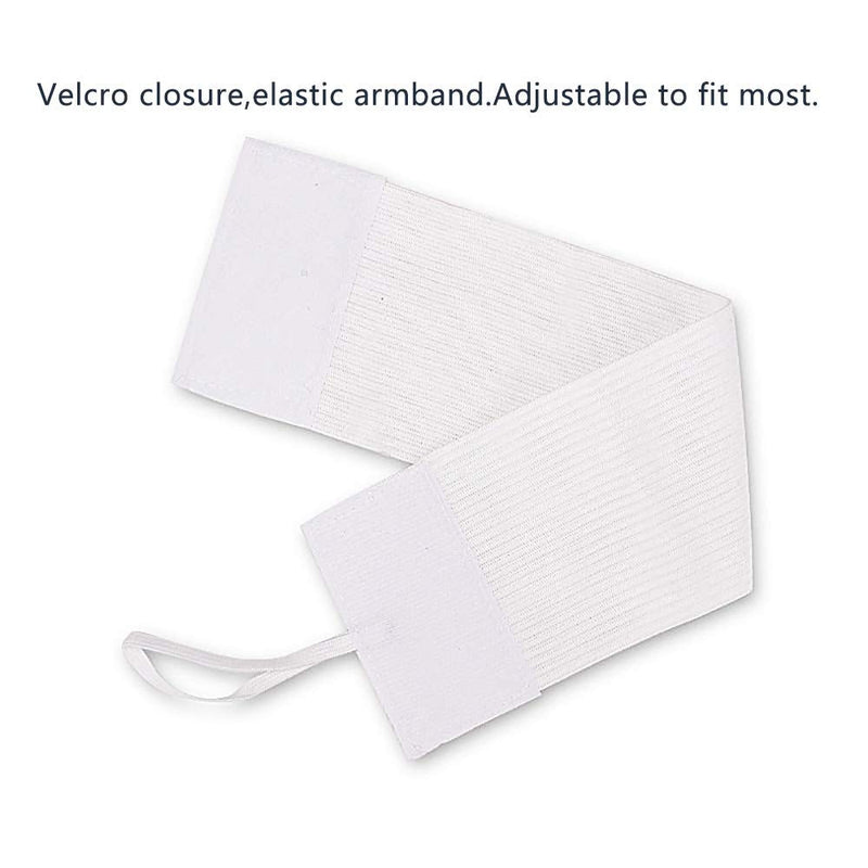 Wrzbest White Armbands Soccer Football Rugy Captain Armbands Mourning Armband for Multipurpose Use,DIY,Restaurant,Team Sport,Hospital,School - NewNest Australia