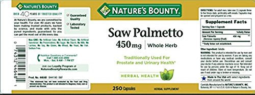 Nature's Bounty Saw Palmetto 450 mg Capsules 250 ea (Pack of 2) - NewNest Australia