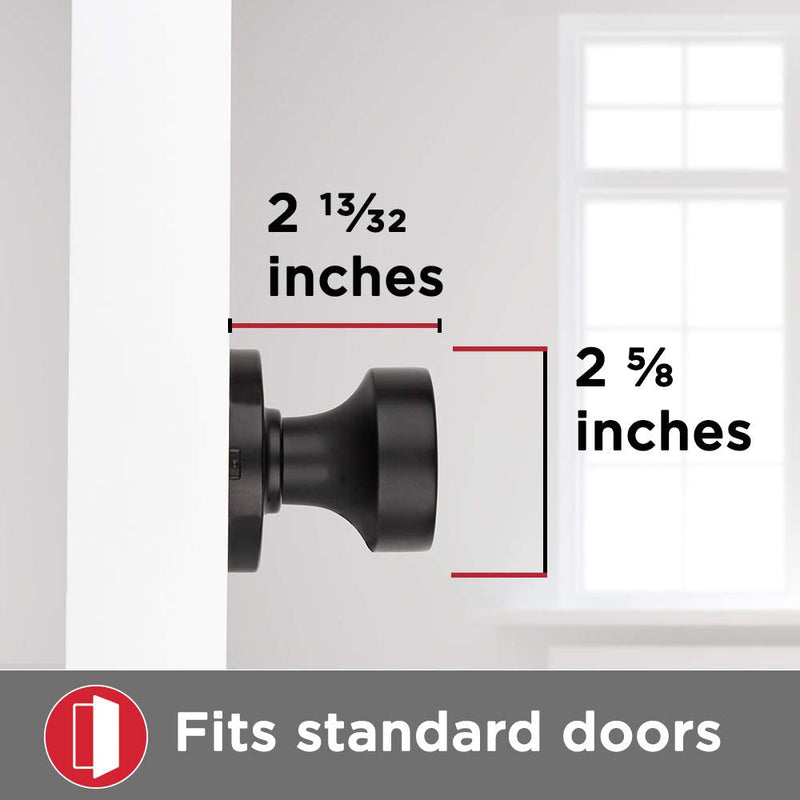 Kwikset 97880-938 Pismo Door Knob, Round, Matte Black - NewNest Australia