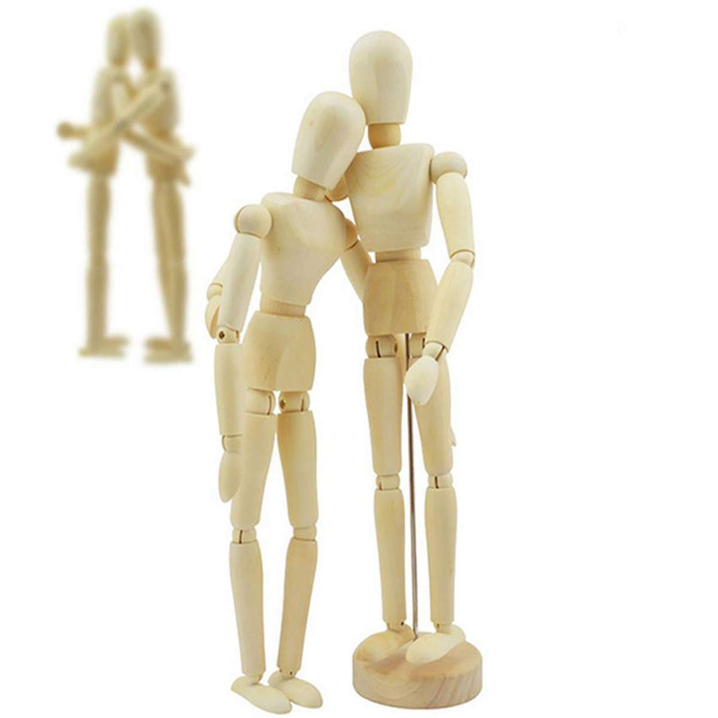 Artist Wooden Manikin Mannequin Sketching Lay Figure Drawing Model Aid Human Figure Artist Draw Painting Model Mannequin Jointed Doll for Art Drawing Human Figure 4.5 inch - NewNest Australia
