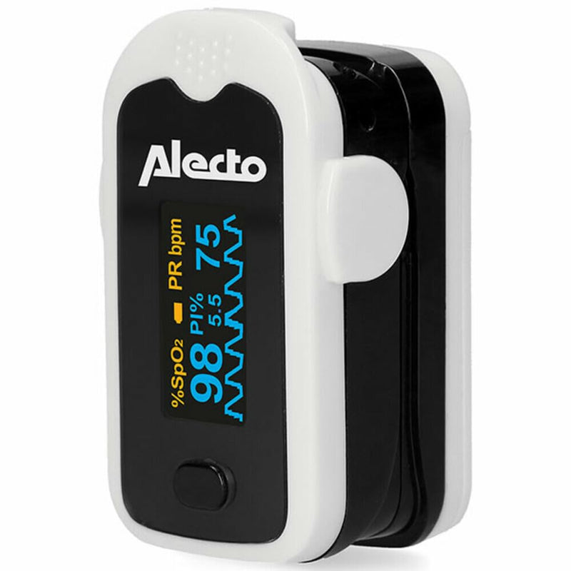 Alecto ACS-31 pulse oximeter - finger pulse oximeter - measures arterial oxygen saturation - determines heart rate - pulse monitor - black/white - NewNest Australia