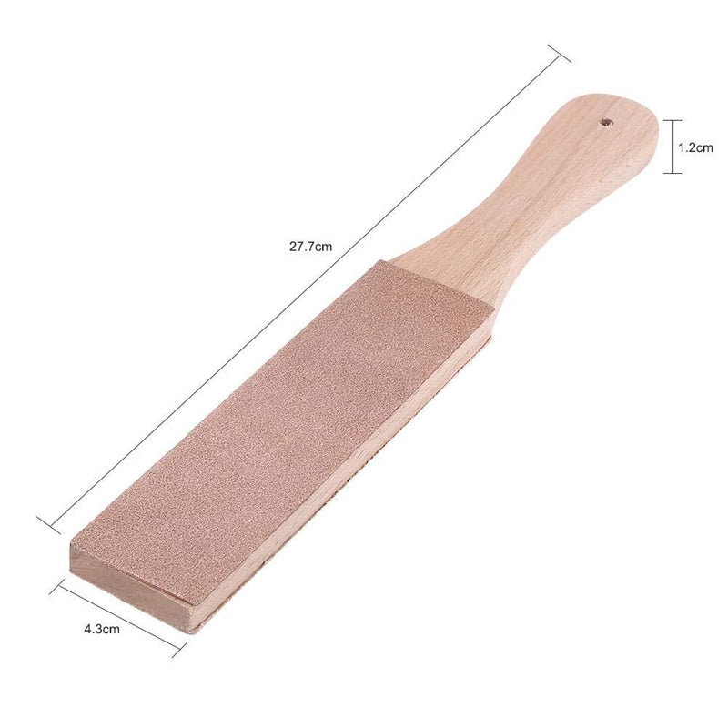 DIY Leather Strops Kit with Wooden Handle Leather Strop Double Sided Leather Paddle Strop for Leather Knife Sharpening Polishing - NewNest Australia