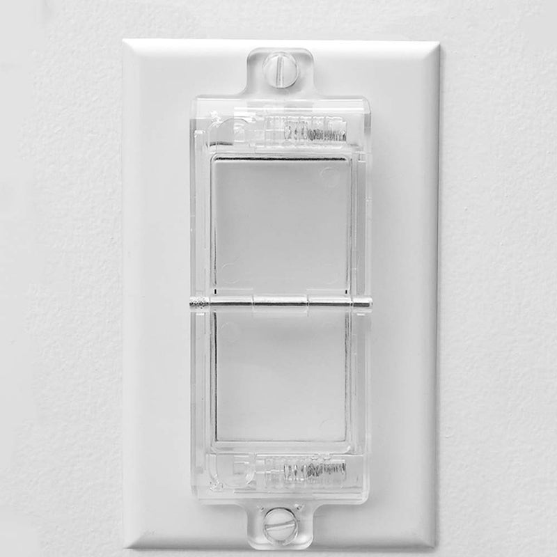 Rocker Light Switch Guard, ILIVABLE Child Proof Switch Plate Cover Guard Protects Your Lights or Circuits from being Accidentally Turned On or Off by Children and Adults (Clear) Clear - NewNest Australia