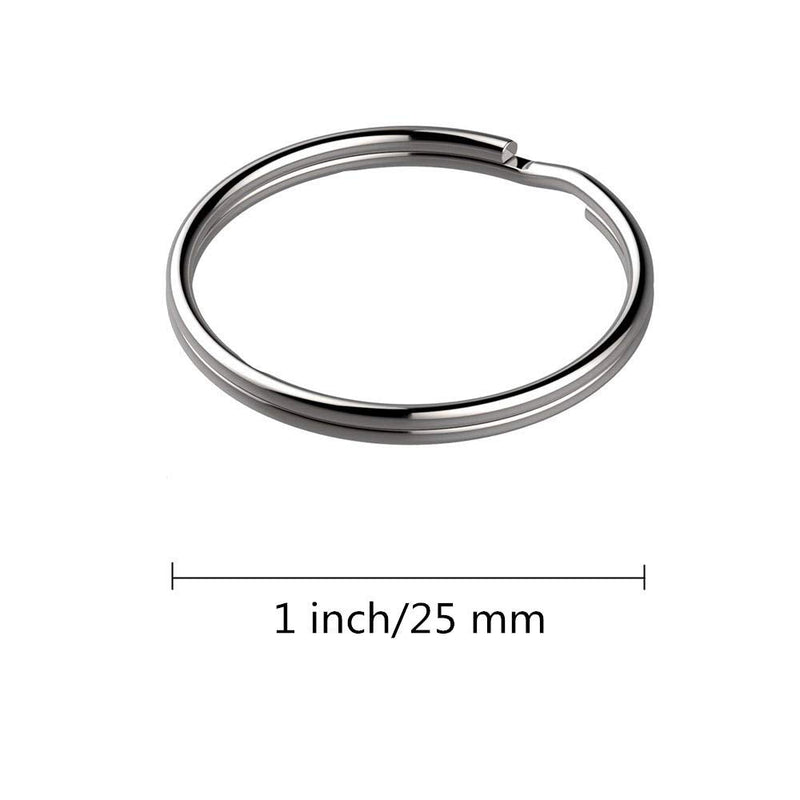 KINGFOREST 100PCS Key Rings 1 Inch, Key Rings Metal Keychain Rings Split Keyrings Flat Ring for Home Car Office Keys Attachment - NewNest Australia