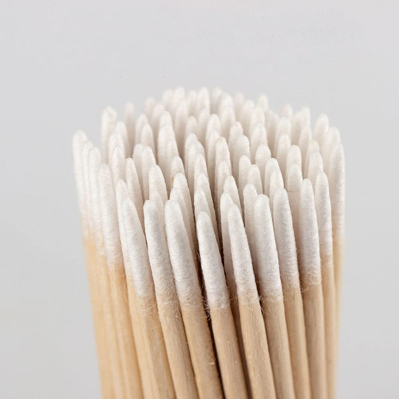 400pcs Microblading Cotton Swab with Wood Handle Small Pointed Tip Head for Eyebrow Tattoo Beauty Make-up Color Nail Seam Dedicated Dirty Picking Sticks - NewNest Australia
