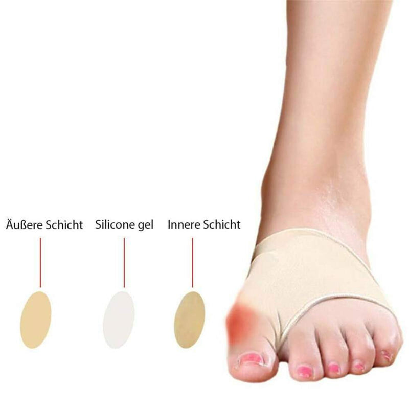 1 Pair Gel Toe Cuff Large Toe Cyst Foot Care Tool, Foot Pain Reliever Hallux Valgus Corrector Aid For Foot Care Kit, Toe Separator Spacer Straighteners Relief Large Toe Joint - NewNest Australia