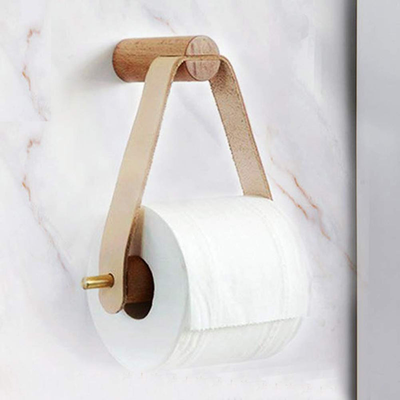 Funerom Wooden Vintage Design Toilet Paper Roll Holder - Wall Mounted Toilet Tissue Holder - with Screws - NewNest Australia