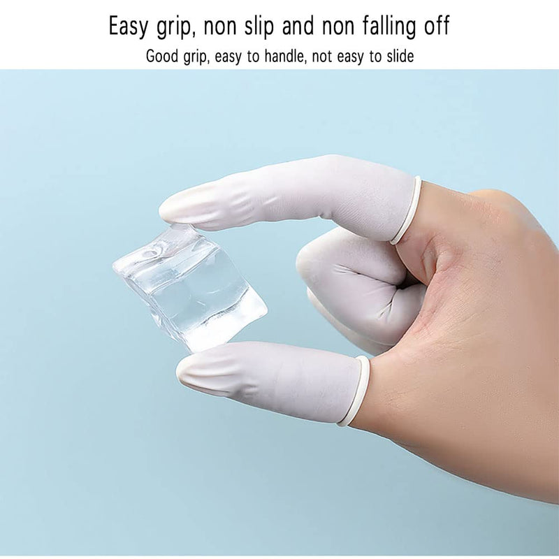 200 Count Latex Finger Cots, Disposable Fingertips Protector Finger Covers, Medium Anti Static Rubber Fingertip Protective Finger Cots for Electronic Repair, Handmade Apply - NewNest Australia