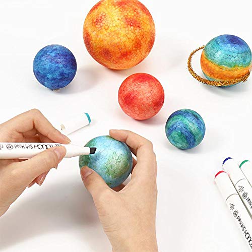 Crafare 24pc 4 Inch White Styrofoam Balls for Spring Crafts Making Handmade Smooth Foam Ball for School Projects - NewNest Australia