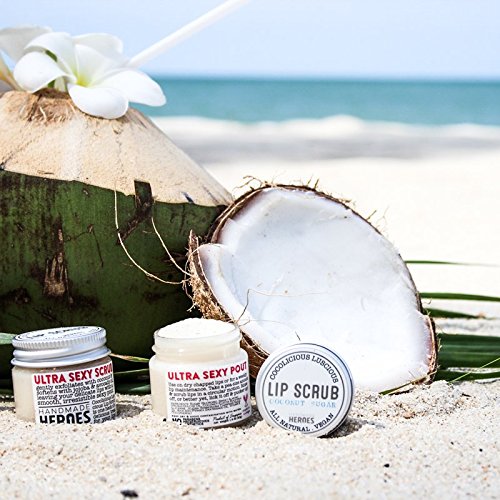 All Natural, Vegan Coconut Lip Scrub - Gentle Exfoliation, Lip Polish & Lip Exfoliator, 1.23oz Coconut Sorbet - NewNest Australia