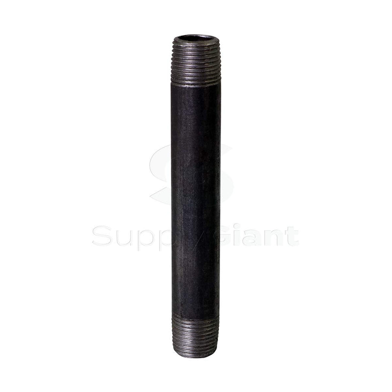 Everflow Supplies NPBL3410 10" Long Black Steel Nipple Pipe Fitting with 3/4" Nominal Size Diameter - NewNest Australia