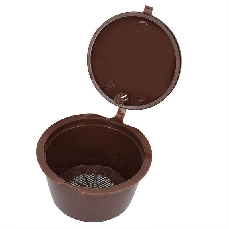 Dolce Gusto, Reusable Refillable Coffee Capsule Pod Filter Cups Set with Spoon Brush Eco Friendly Stainless Steel Mesh Filter Suitable 1# - NewNest Australia