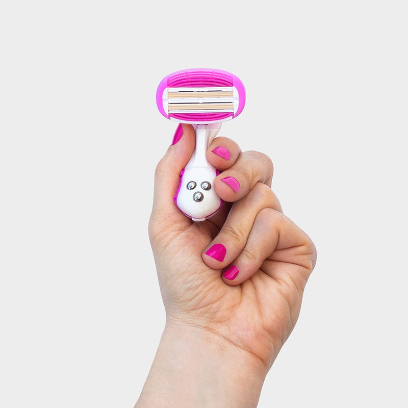 Aveline Women's Razor with 6-Blade Lubricated Cartridge - Multi-Grip Handle for Sensitive Skin with Lubricating Stip - NewNest Australia