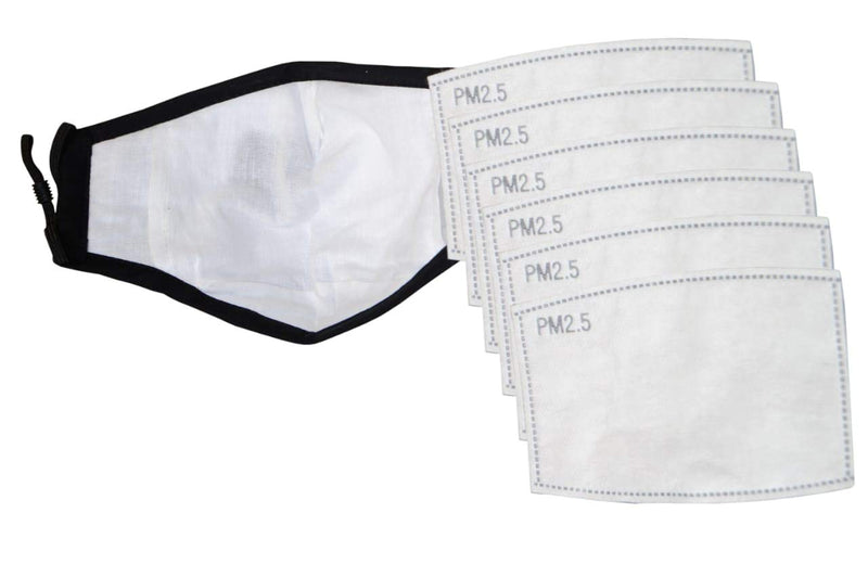 5 Layer Breathable Cotton Face Mask with Filter – Reusable Black Face Masks Washable Uk with Adjustable Ear Straps, Nose Wire & Replaceable Filters for Unisex 2 - NewNest Australia