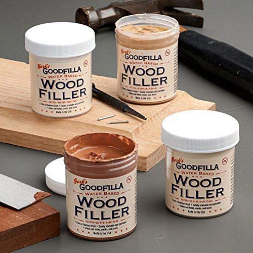 Water-Based Wood & Grain Filler - Red Oak - 8 oz by Goodfilla | Replace Every Filler & Putty | Repairs, Finishes & Patches | Paintable, Stainable, Sandable & Quick Drying - NewNest Australia