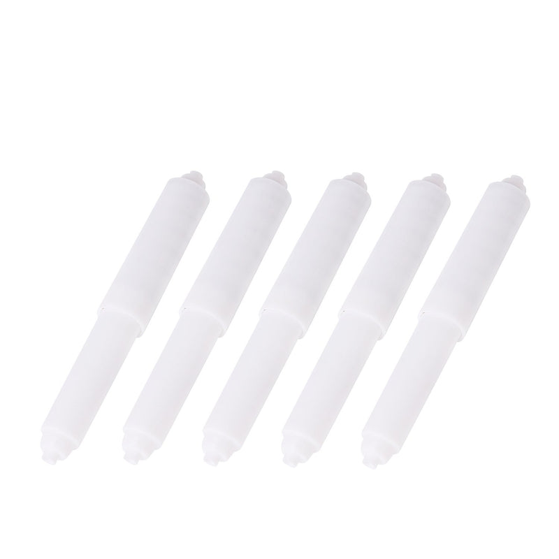 LazyMe 8 Pack 6 Inch White Universal Toilet Paper Holder Roller White Replacement Plastic Spring Loaded - NewNest Australia