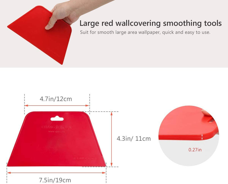 Millie Smoothing Tool-Wallpaper flexible Smoothing Tools, Plastic Spreader Scraper for Adhesive Contact Paper Application Installing Window Film Craft and Painting (4 Pack) - NewNest Australia