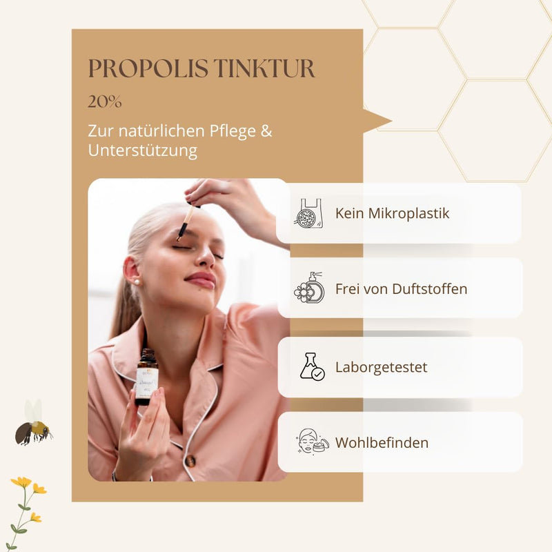 Organic propolis drops 20% high dosage - propolis extract directly from the beekeeper - organic quality, without additives 30 ml (pack of 1) - NewNest Australia