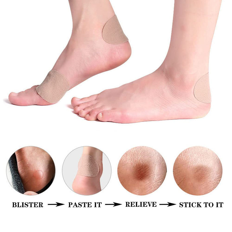 20 Pieces Oval Moleskin Pads Knit Mole Skin Patches Foot Care Tape for Chafing Blister Prevention Heel and Toe for Boots Hiking Reduce Friction Pain - NewNest Australia