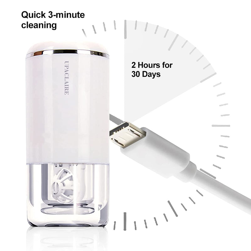 UpaClaire Ultrasonic Contact Lens Cleaner 2.0 (2nd Generation), Intelligent Cleaning Machine for Soft and Rigid Contact Lenses, White… White - NewNest Australia