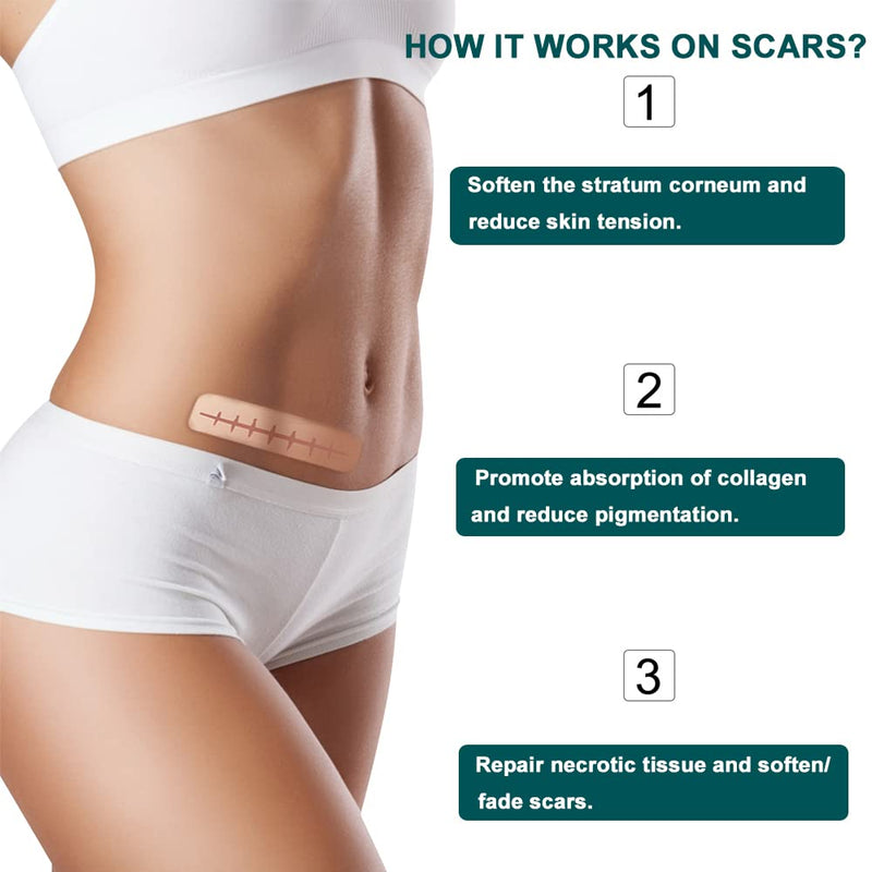SHEEYOON Silicone Scar Sheets, Silicon Scar Tape Roll，Medical Grade Silicone Scar Removal Sheets, Soften Flatten Fade Scars from Surgery, C-Section, Keloid, Burn, Injury 1.6X120 Inch - NewNest Australia