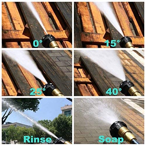 Meteor Blast Pressure Washer Spray Nozzle, 6-in-1 Quick Change over and Adjustable , 1/4in Plug Connect Tips 4000PSI for Pressure Washer. - NewNest Australia