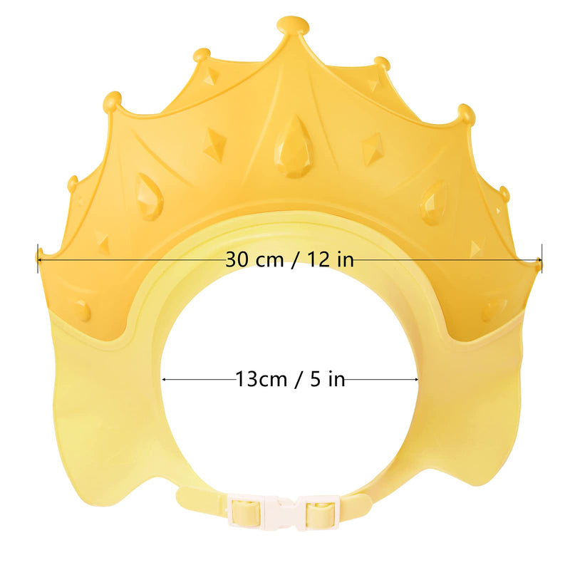 FUSACONY Baby Shower Cap Shield, Shower Cap for Kids, Visor Hat for Eye and Ear Protection for 0-9 Years Old Children, Cute Crown Shape Makes the Baby Bath More Fun (2 Pack) 2 Pack - NewNest Australia