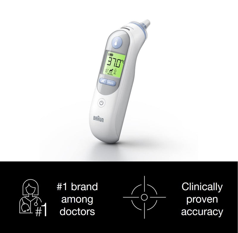 Braun Healthcare ThermoScan 7 Ear thermometer with Age Precision (accurate, convenient, temperature screening, fever, fast, easy to use), IRT6520, Digital ThermoScan 7 White - NewNest Australia