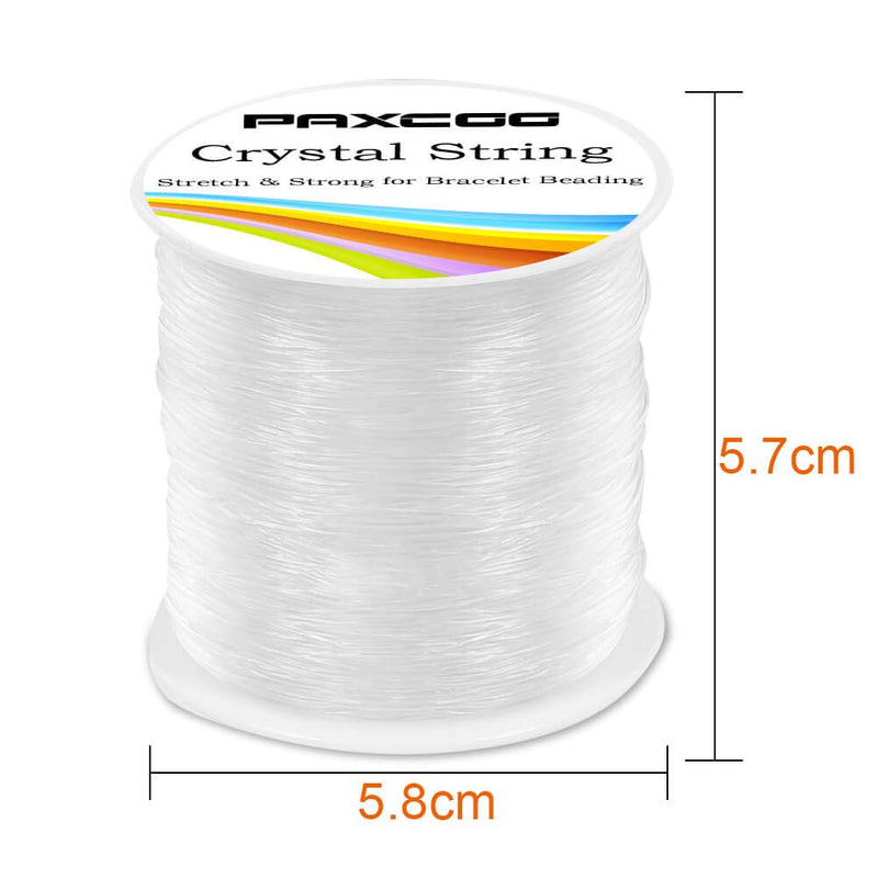 Paxcoo 0.8mm Elastic String, Stretchy Bracelet String Crystal String Bead Cord for Bracelet, Beading and Jewelry Making (120m) - NewNest Australia