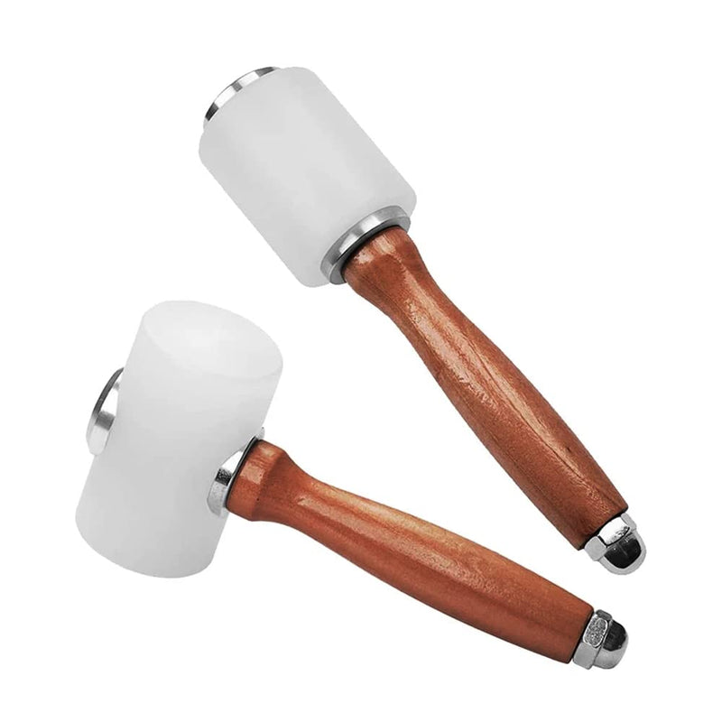 2 Pieces Leather Carving Hammer DIY Leathercraft Wooden Mallet Leather Carving Mallet Craft Tool - NewNest Australia