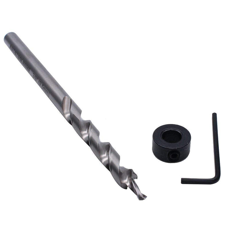 AUTOTOOLHOME 3/8" Replacement Twist Step Drill Bit with Depth Stop Collar 6.5“ Length for Manual Pocket Hole Jig Master System - NewNest Australia