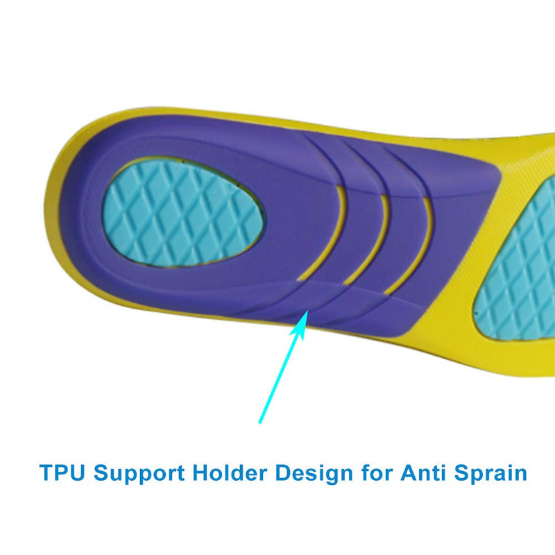 VSUDO Arch Support Plantar Fasciitis Shoe Insole, High Elastic Athletic Running Hiking Insoles for Sneakers/Trainers/Boots, Thick Replacement Pain/Injury Relief Orthotics Inserts for Men or Women -M M: M 5.5-8.5 UK / W 4.5-7.5 UK - NewNest Australia