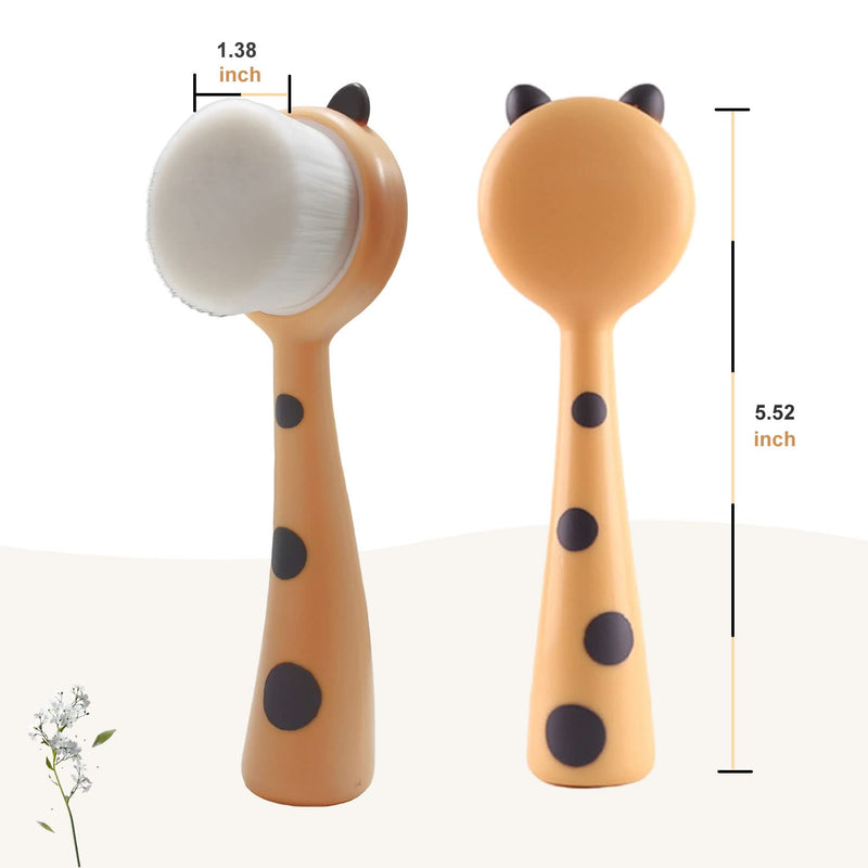 Face Brush Face Scrubber, Hysotok Facial Cleansing Brush with Soft Bristles for Face Cleansing Wash Scrub, Face Cleanser Brush for Facial Exfoliating Massaging Skin Care (Yellow) - NewNest Australia