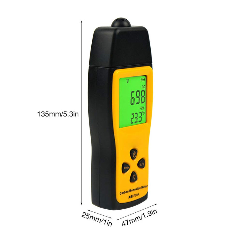 Handheld CO Detector,Portable CO Gas Leak Detector, Gas Analyzer, Professional High Precision Detector,0～1000ppm(Battery Not Included) as picture show - NewNest Australia