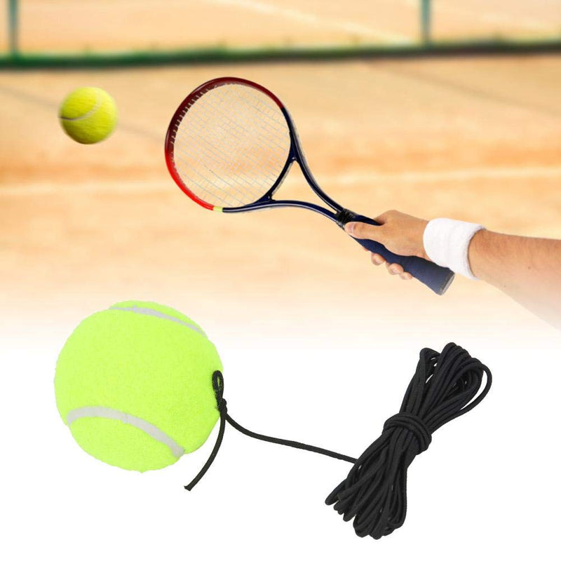 DOACT Tennis Ball, Tennis Ball Parking Aid,Tennis Beginner Training Ball with 4M Elastic Rubber String for Single Practice, Rubber Woolen Trainer Tennis Ball - NewNest Australia