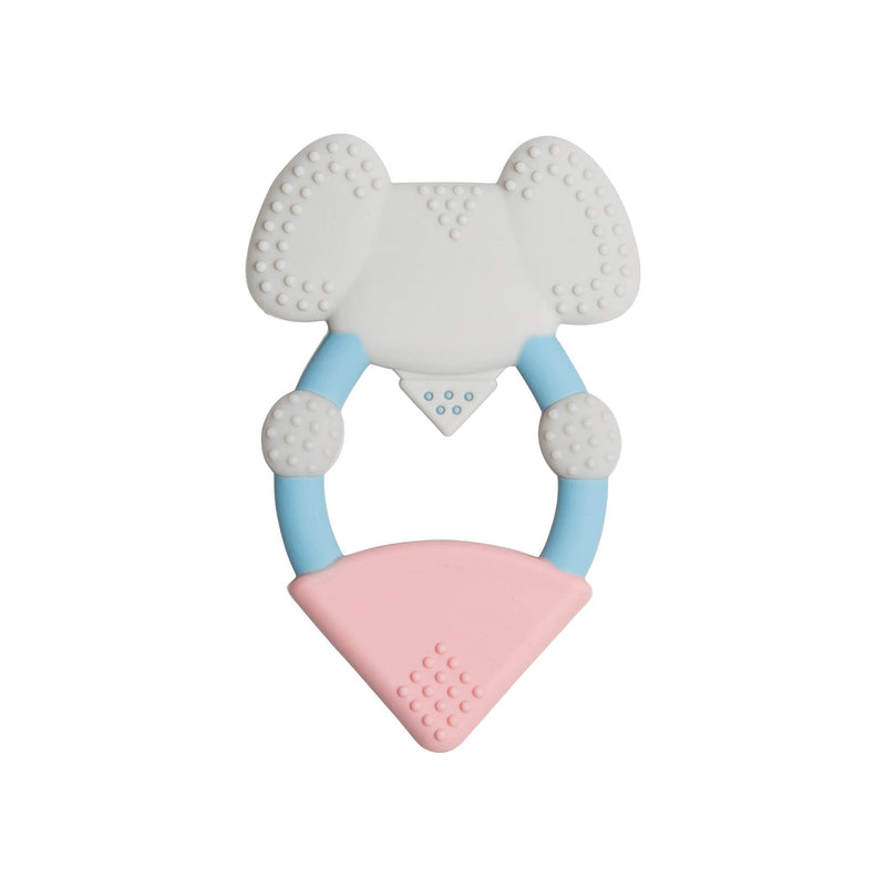 Cheeky Chompers Animal Teethers - Teething Toys for Babies - Adorable Teething Rings with Integrated Gel Applicator and Soft Silicone Design – Fun, Friendly and 100% Safe - Darcy The Elephant 1 Count (Pack of 1) - NewNest Australia