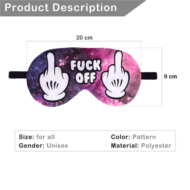 NganSuRong Novelty Funny Sleep Eye Mask Light Blocking Sleep Mask, Soft and Comfortable Night Eye Mask for Men Women, Eye Cover Aid Rest Blindfold, Eye Blinder for Travel/Sleeping/Shift Work Fuck Off - NewNest Australia