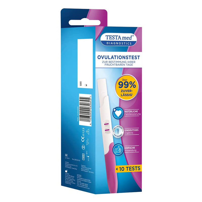 TESTA med DIAGNOSTICS Ovulation test if you want to have children, 10 pieces, shows the time of peak fertility with an overall accuracy of over 99 percent - NewNest Australia