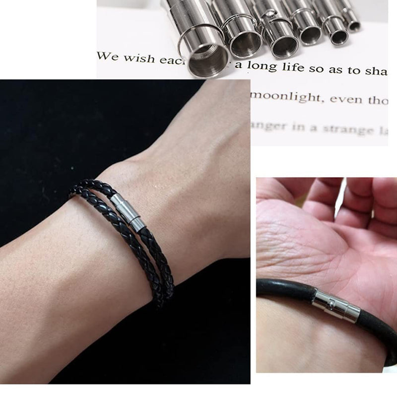 BZUEPRS 30 PCS Magnetic Clasps for Jewelry, Leather Cord End Caps Magnetic Locking Clasps and Closures, Jewelry Making Supplies for Leather Bracelet, Kumihimo (3 MM / 0.12 in) 3 MM / 0.12 IN - NewNest Australia
