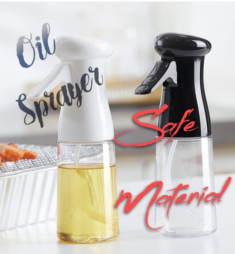 Gahiji ??? Oil Sprayer for Cooking, 7Oz/200ML Olive Oil Spray Mister, Refillable Oil Spray Bottle for Air Fryer, Salad, BBQ, Kitchen Baking & Roasting (Black) Black - NewNest Australia