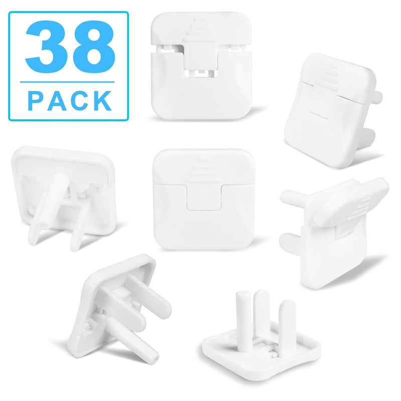 Outlet Covers Babepai 38-Pack White Child Proof Electrical Protector Safety Improved Baby Safety Plug Covers A-White 38Pack - NewNest Australia