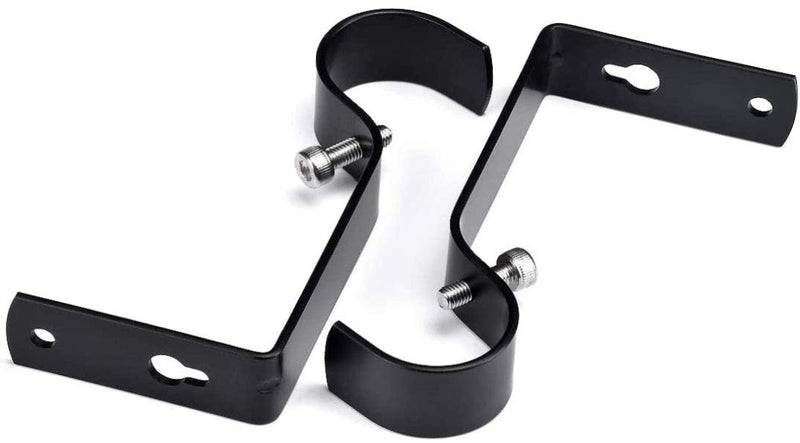 Fix Curtain Rod Bracket Set of 4 for 7/8 Or 1 Inch Rods - Black For 7/8 Or 1 Inch Rod//Set of 4 - NewNest Australia
