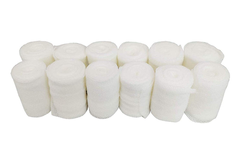 CPR Savers and First Aid Supply IMCO Multi-Packed 2 Inch x 4.1 Yards Non-Sterile Stretch Cotton Gauze Bandage Rolls for Injury, Wound, and Trauma (12) - NewNest Australia