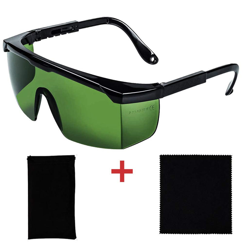 Protective glasses, light protection glasses for the HPL/IPL hair removal device, adjustable IPL hair removal device, glasses, protective glasses for IPL hair remover for body, face, bikini zone and armpits (dark green). - NewNest Australia