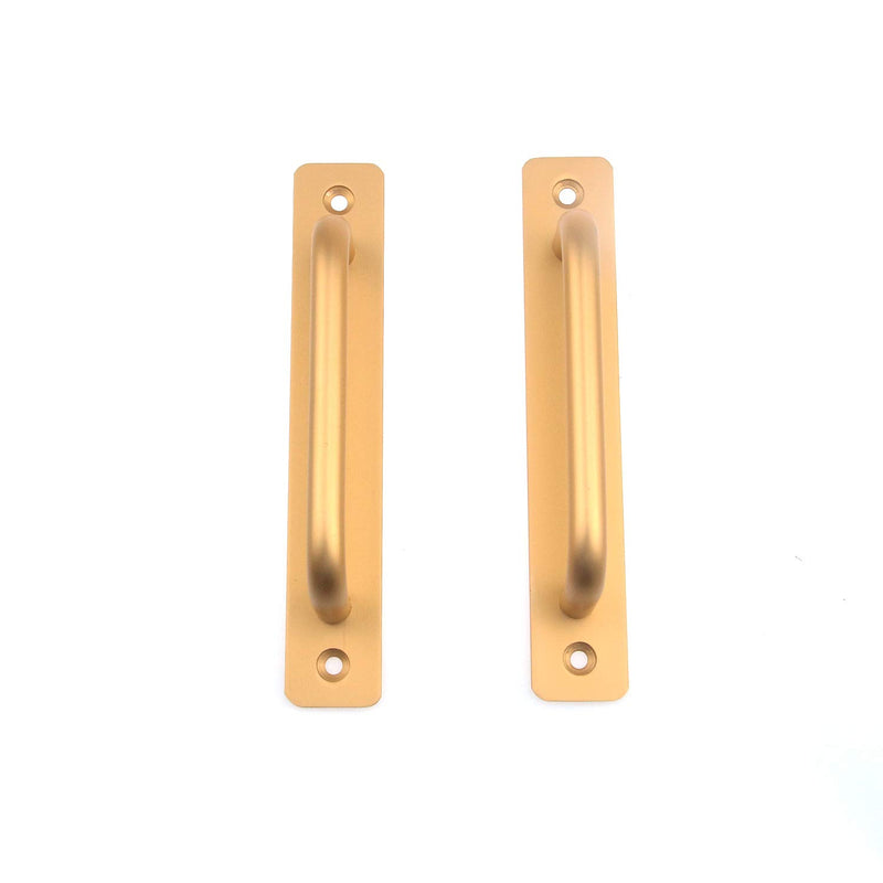 Antrader 5.8" Barn Door Handle, Aluminium Alloy Sliding Door Handle Pull for Cabinet Wardrobe Closet, Gold, 2 Pack Hole to Hole: 4.96" - NewNest Australia