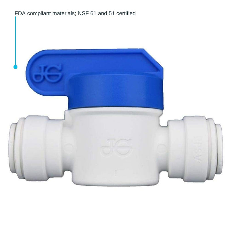 John Guest PPSV041212WP Speedfit to Speedfit Shut-Off Valve, Push-to-Connect, 3/8 Inch OD - NewNest Australia