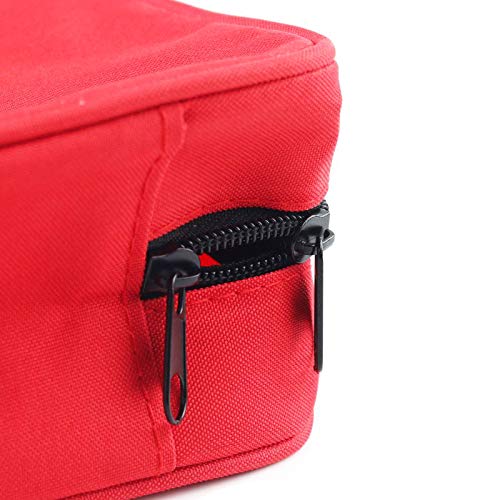 PAXLamb First Aid Bag First Aid Kit Empty Medical Storage Bag Red Trauma Bag for Emergency First Aid Kits Car Workshop Cycling Outdoors (Red 1PC) Red 1pc - NewNest Australia