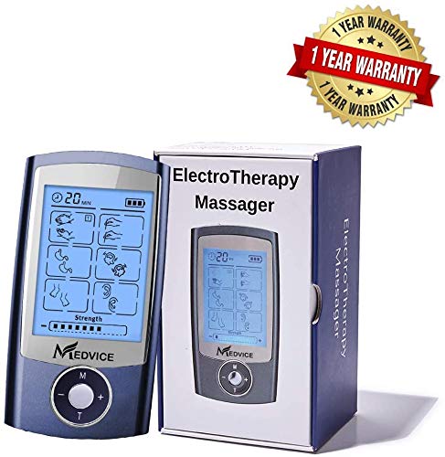 MEDVICE Rechargeable Tens Unit Muscle Stimulator, 2nd Gen 16 Modes & 8 Upgraded Pads for Natural Pain Relief & Management, FDA Cleared Electric Pulse Impulse Mini Massager Machine - NewNest Australia