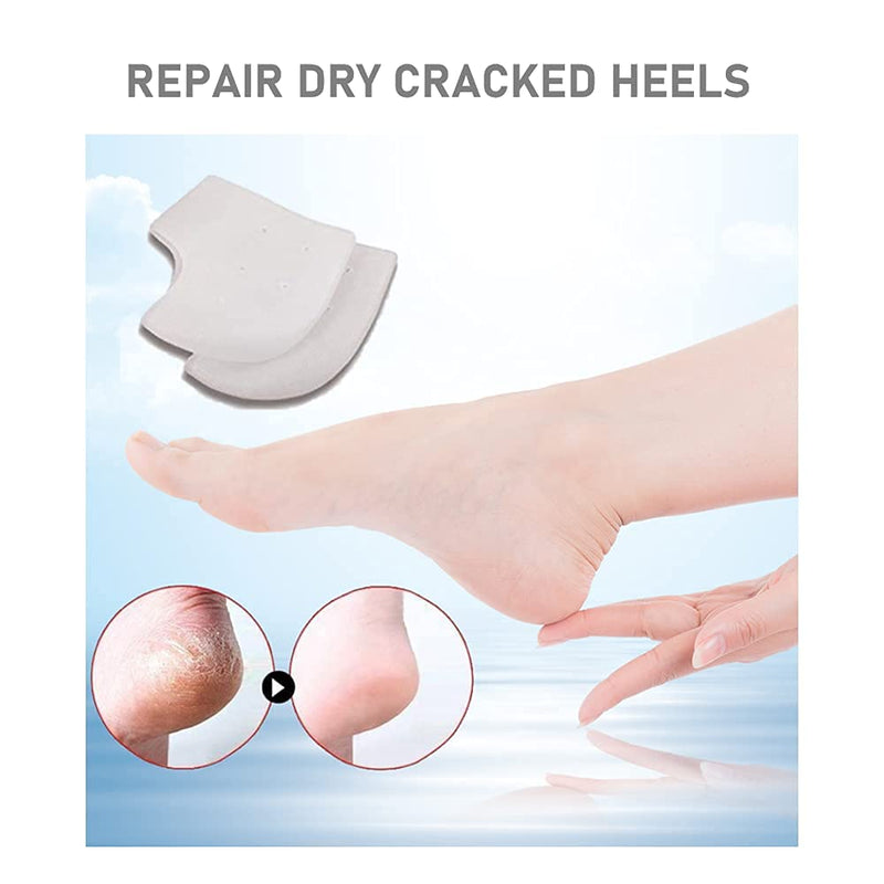 VivoFoot 2 Pairs of Gel Heel Protectors, Plantar Fasciitis Insoles, Pure Silicone Cushion, Relieves Heel Pain and Cracked Heels 4 Pieces (Pack of 1) - NewNest Australia